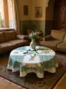 The "Rorza" Heritage Tablecloth – Hand-Embroidered Cotton & Pure Silk
